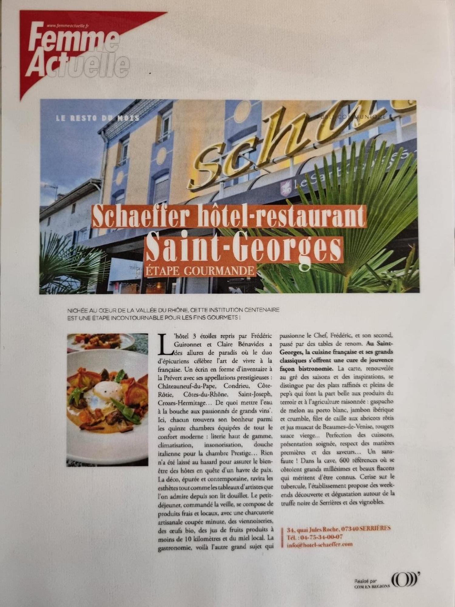 Logis Hotel Schaeffer- Restaurant Le Saint Georges Serrieres  Exterior photo